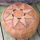 Leather pouf