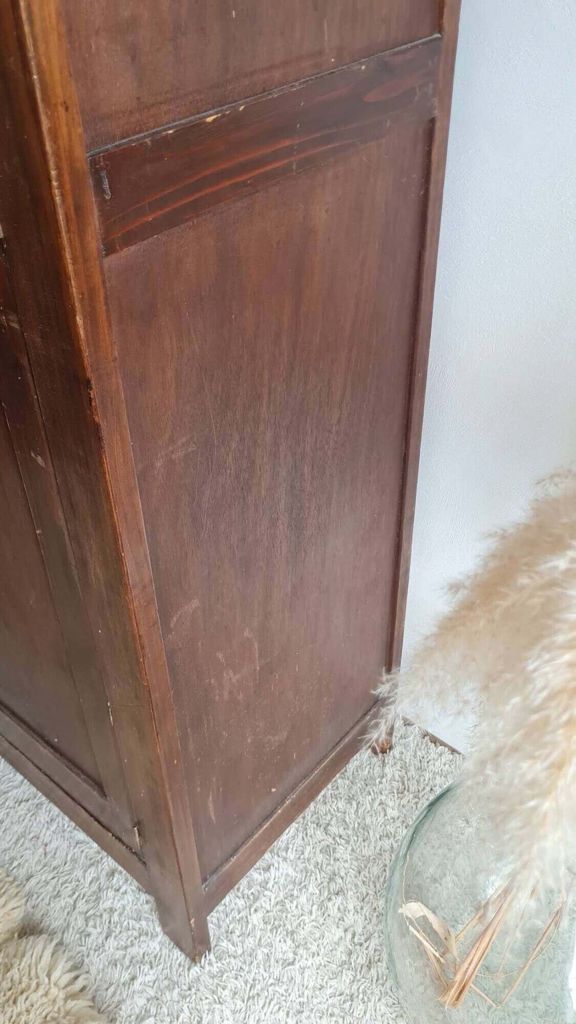 Antique Parisian wardrobe with one door.