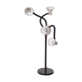 Space age lamp with 4 articulated spots, eyeball, sci-fi, 1970.