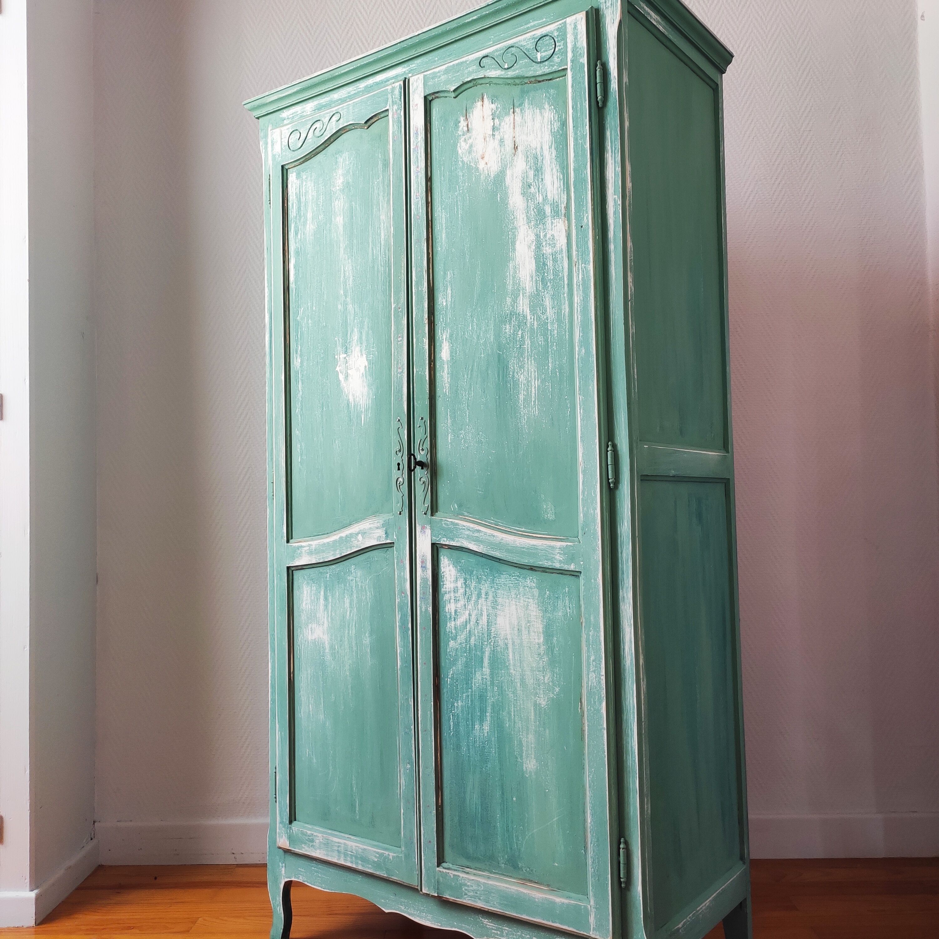Patinated vintage Parisian wardrobe