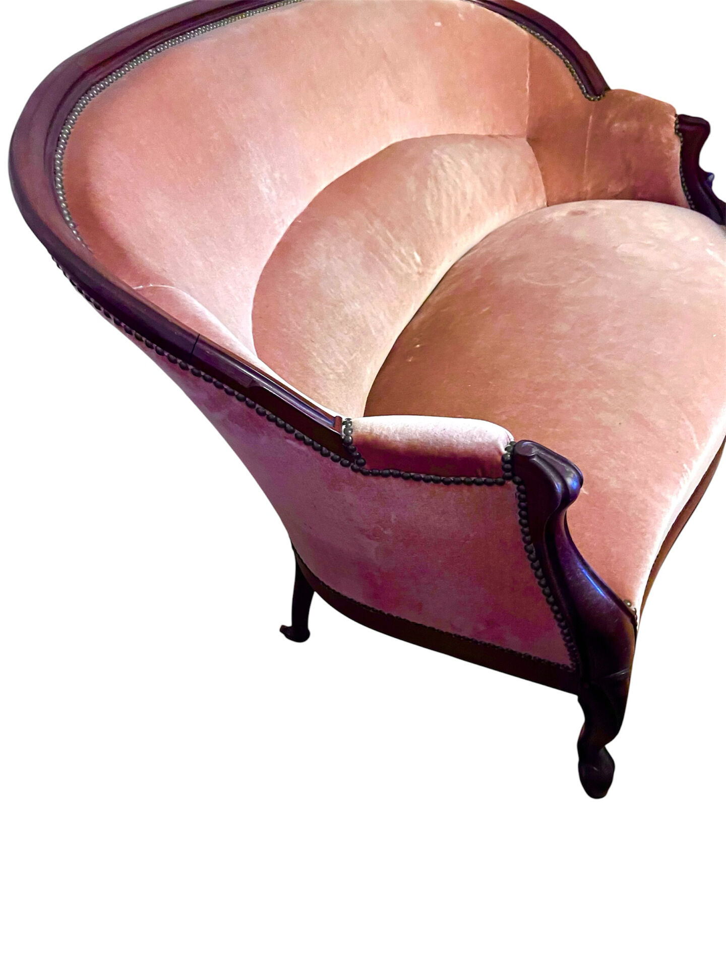 Set of a sofa and a Louis Philippe armchair.