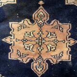 Handmade vintage Uzbek Bukhara rug 64cm x 65cm 1960s - 1C1176