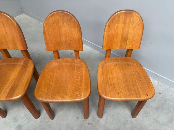 Vintage oak dining chairs by Wasa, 1990s