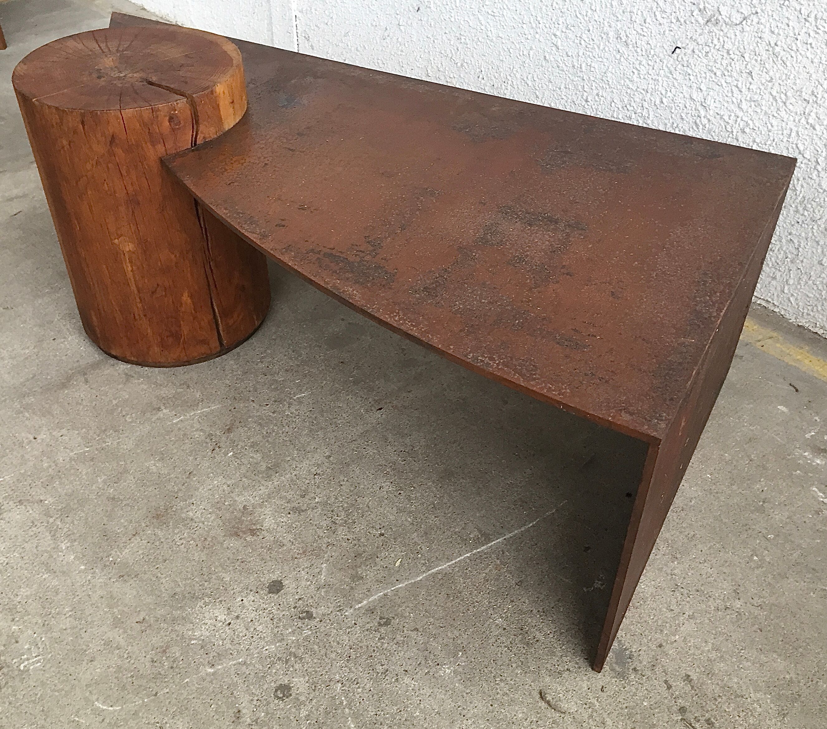 Corten steel coffee table