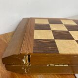 Wooden chess and backgammon set