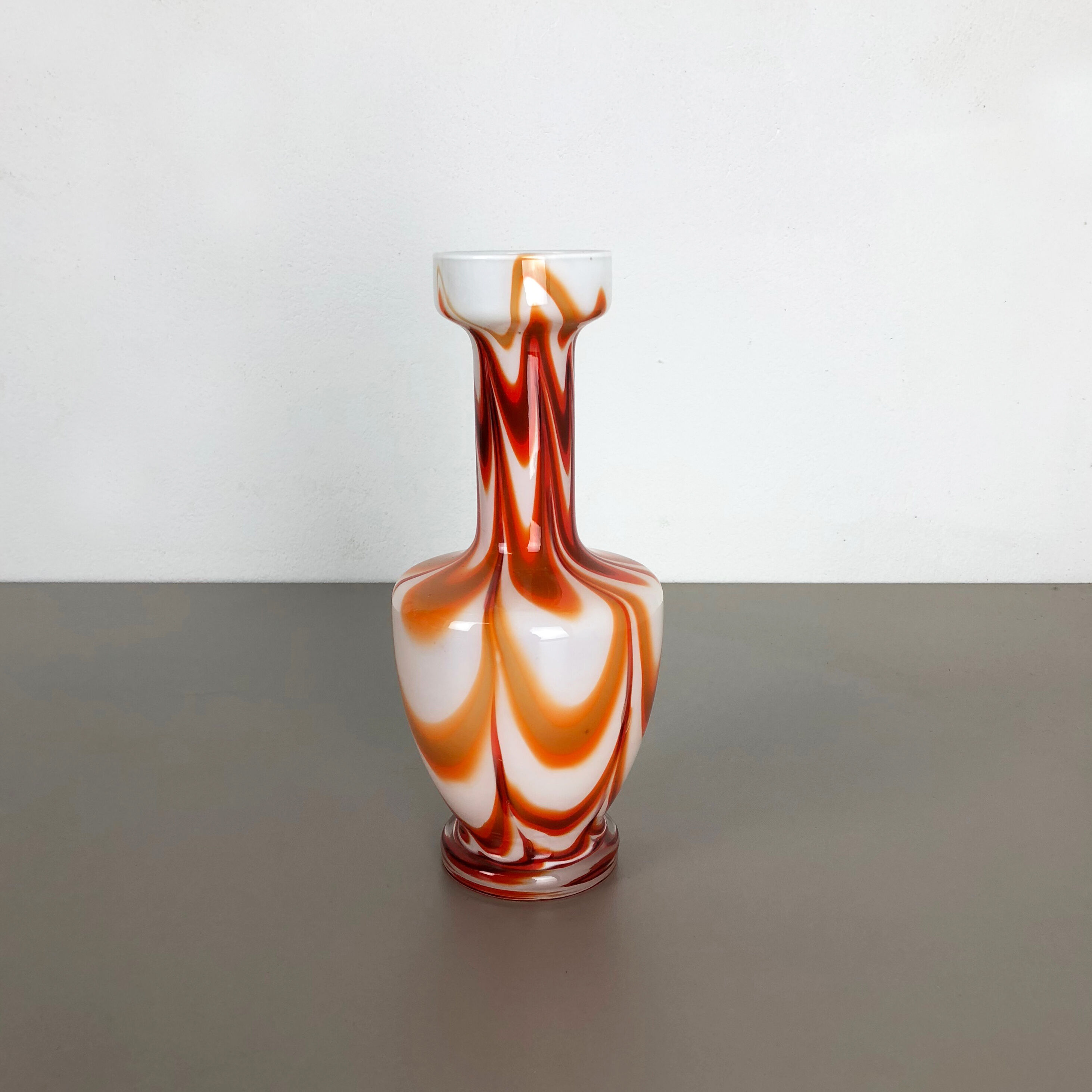 Vintage pop art opaline Florence vase design, Italy
