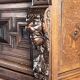 Antique carved wooden buffet in Renaissance style, late 18th / early 19th century.