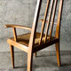 Solid wood and straw armchair, Reconstruction style, France
