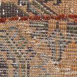 3x9 Mustard Light Blue Turkish Runner Rug 79x280Cm