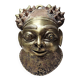 Small gilded bronze Oba mask from Bamoun, Cameroon, vintage Africa