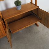 Oak system bookcase, Danish design, 1960s, designer: Henning Kjærnulf