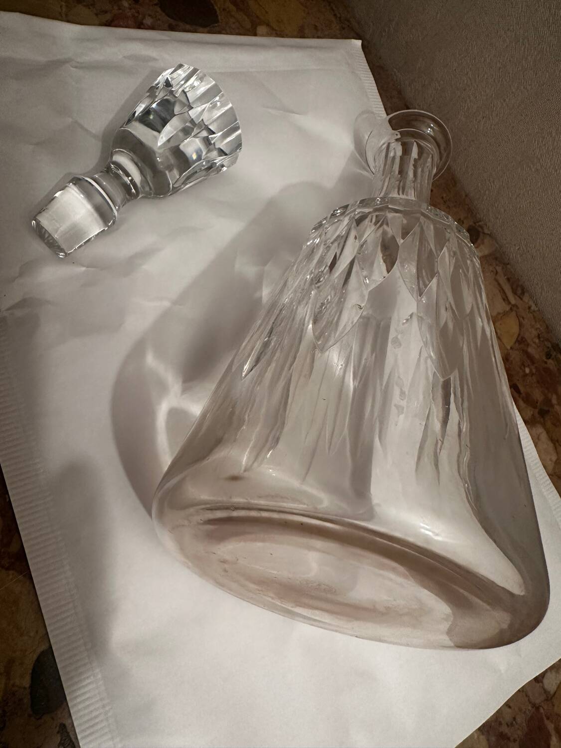 Baccarat Crystal Wine Carafe Model Carcassonne stamped
