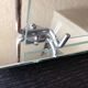 Bathroom mirror with its tablet, vintage 50/60