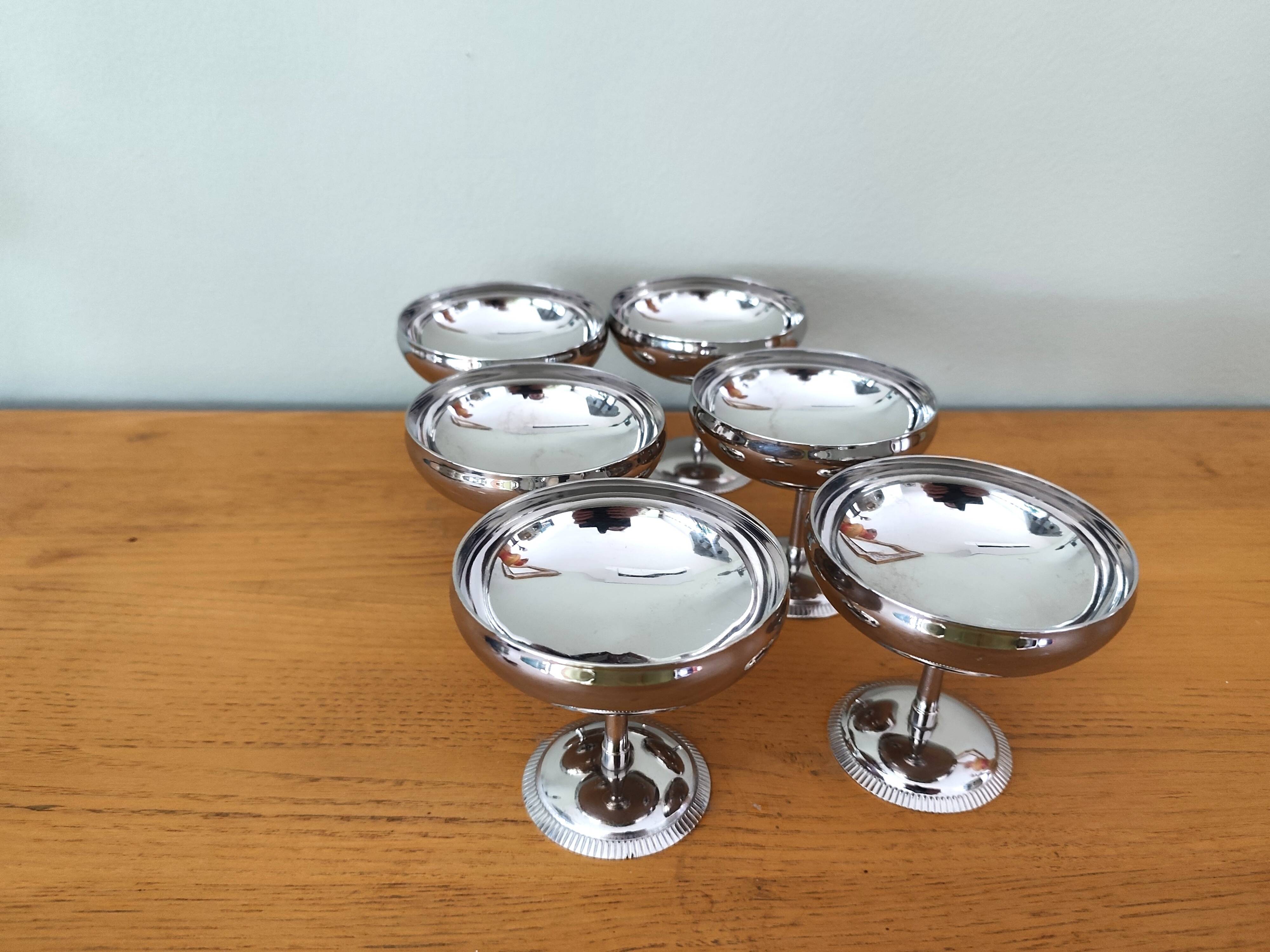 Set of 6 ice cream bowls Letang Rémy