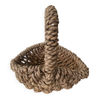 Basket Basket Vintage braided rope way