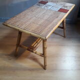 Rattan coffee table 1950