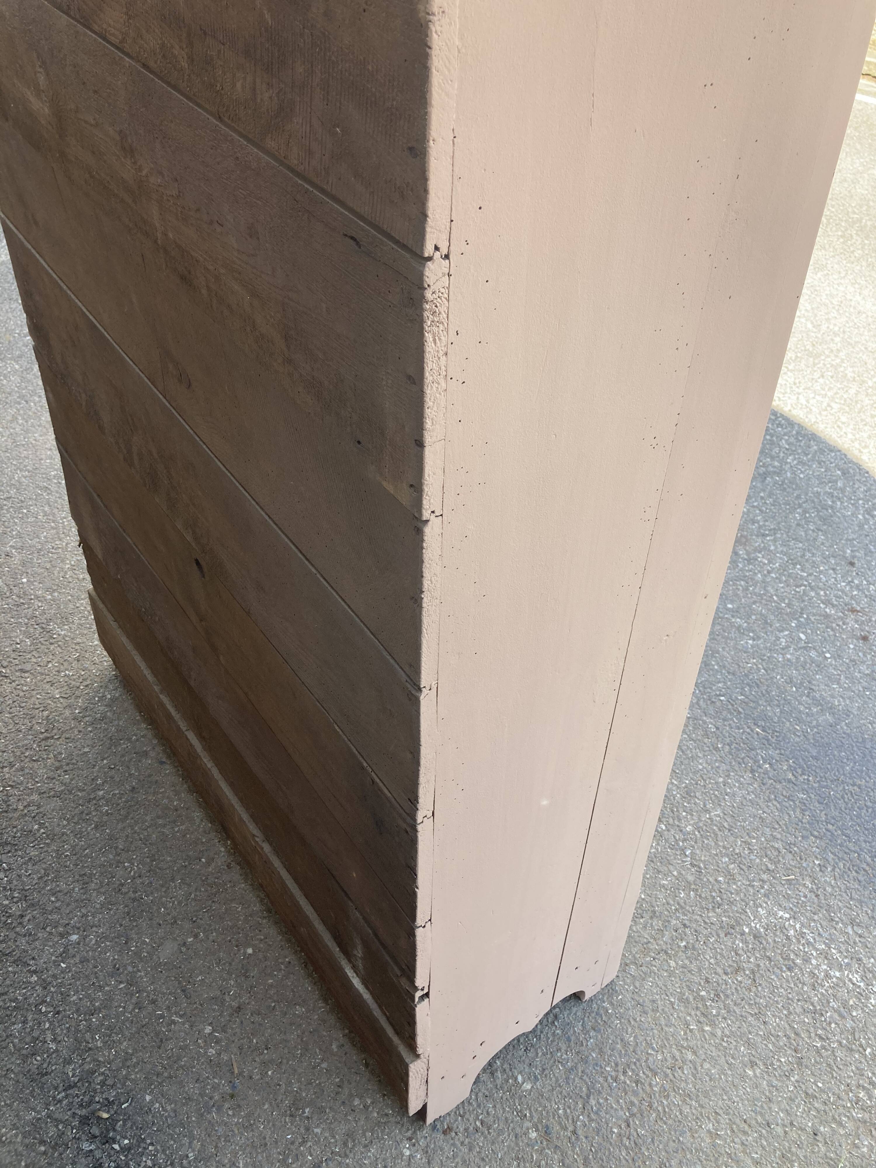 Painted cupboard made of solid wood