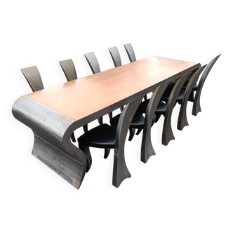 Vintage the wave dining set designed by Hans Kopla, 1997