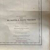 Old nautical map Mediterranean Sea - Corsica - From Bastia to Porto Vecchio