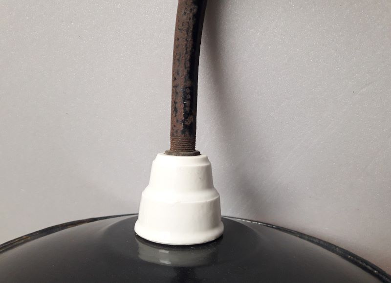 Industrial swan neck sconce