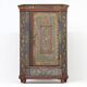 Rustic Farmhouse Folk Art Painted Bridal Cabinet 1834