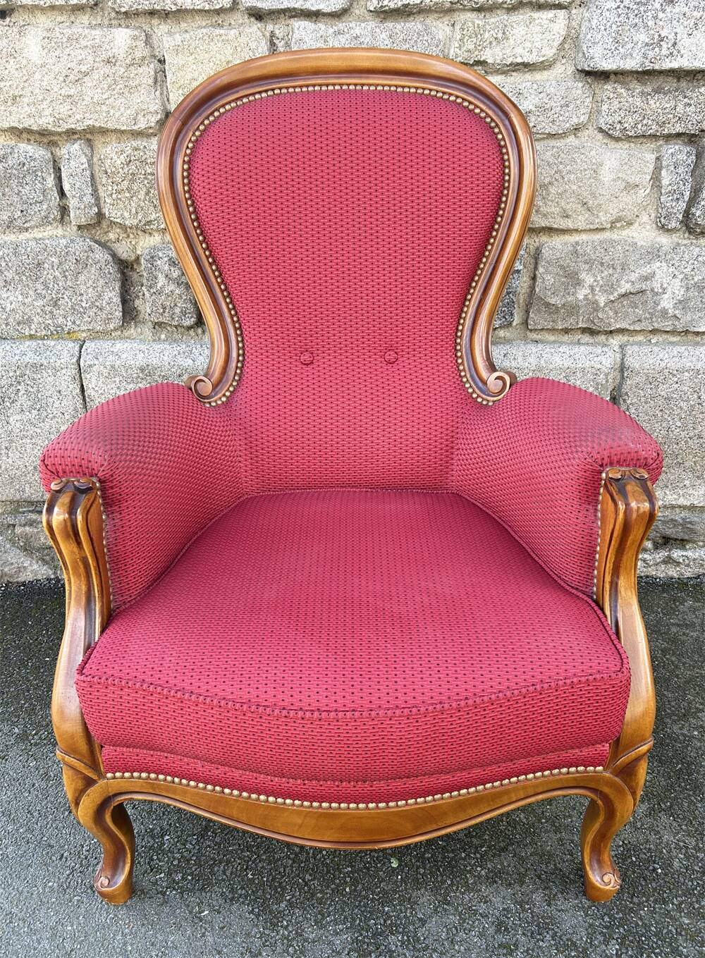 Pair of Louis Philippe style armchairs, vintage, 1960s