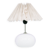 Danish white table lamp pleated shade