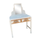 Coiffeuse art déco relookée en blanc et bois