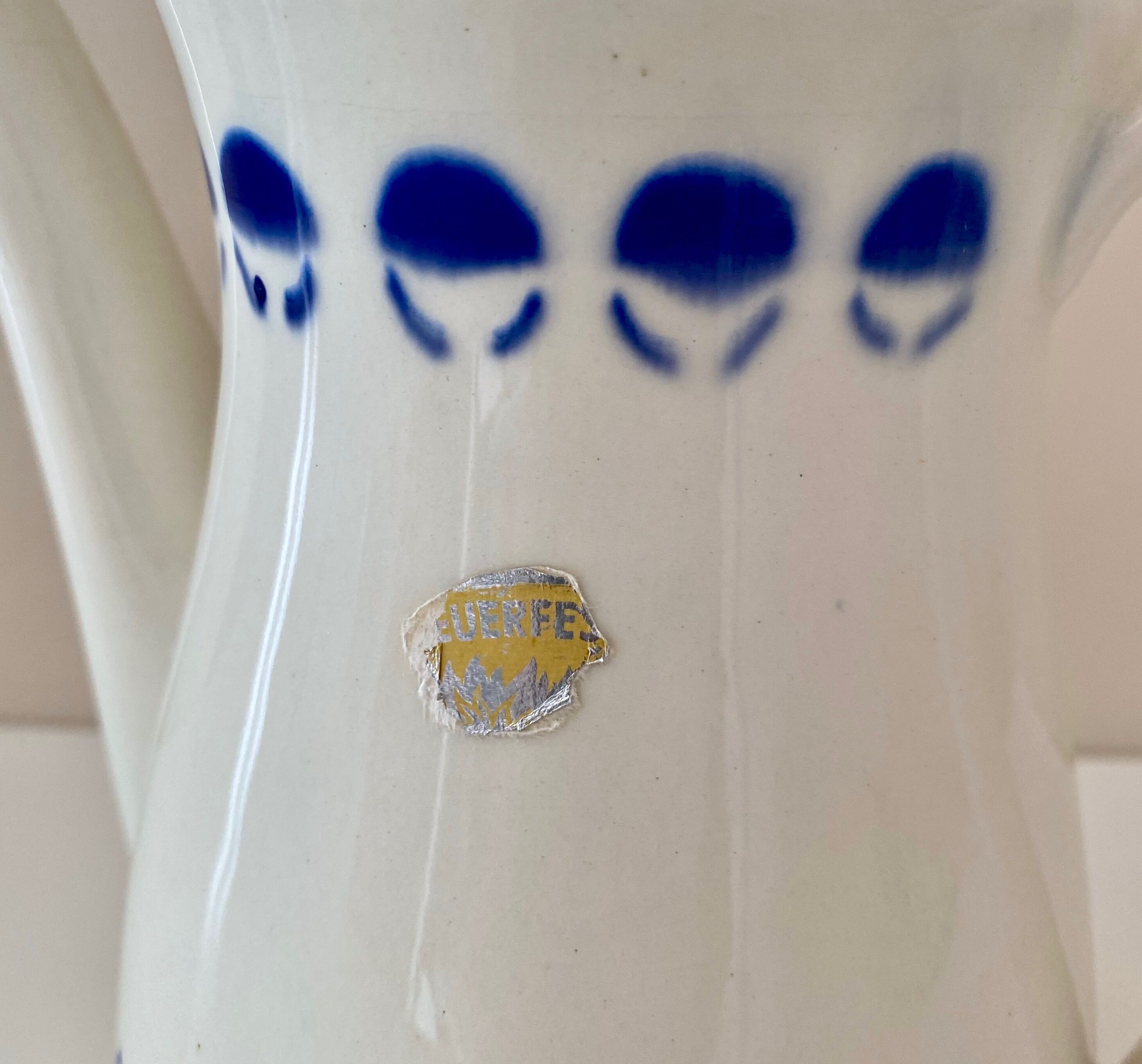 50s Coffee Pot, Teapot, Ceramic Pot Polka Dots, Vintage Tableware Germany, WAKU Fireproof