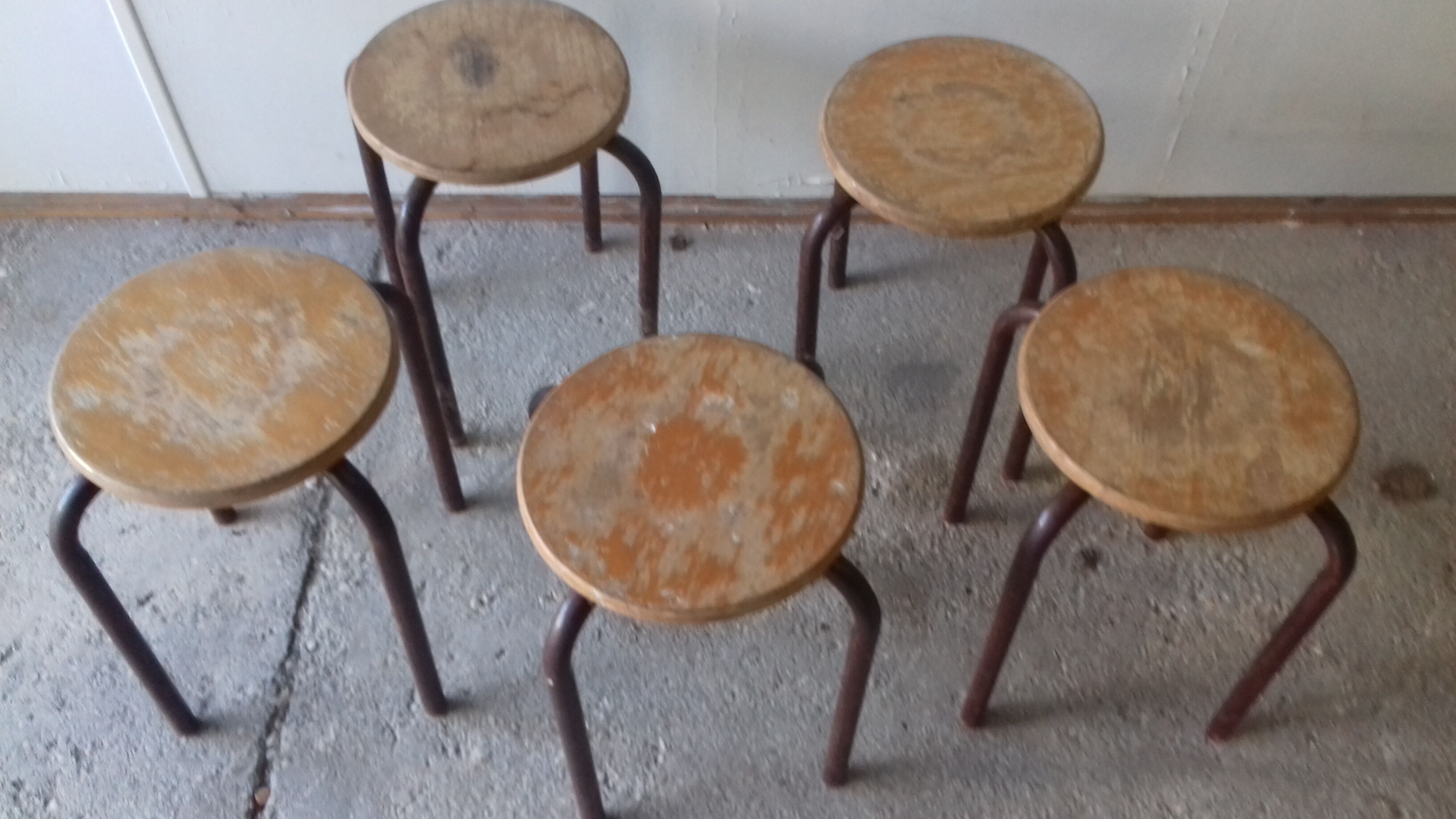 Vintage school stools