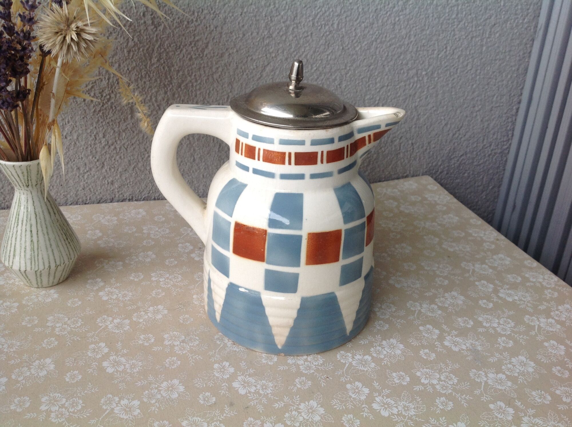 Pichet Longwy art déco français théière Longwy art déco