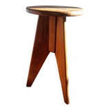 "Rocket" solid oak tripod stool, 1950