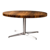 Vintage German Round Rosewood Coffee Table from Ilse Möbel, 1970s