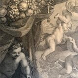 Pierre Paul Rubens, the exchange of the two queens, engraving