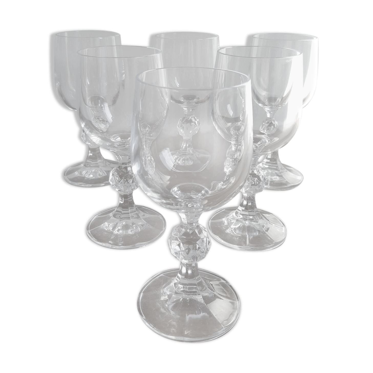 Set of 6 vintage walking glasses