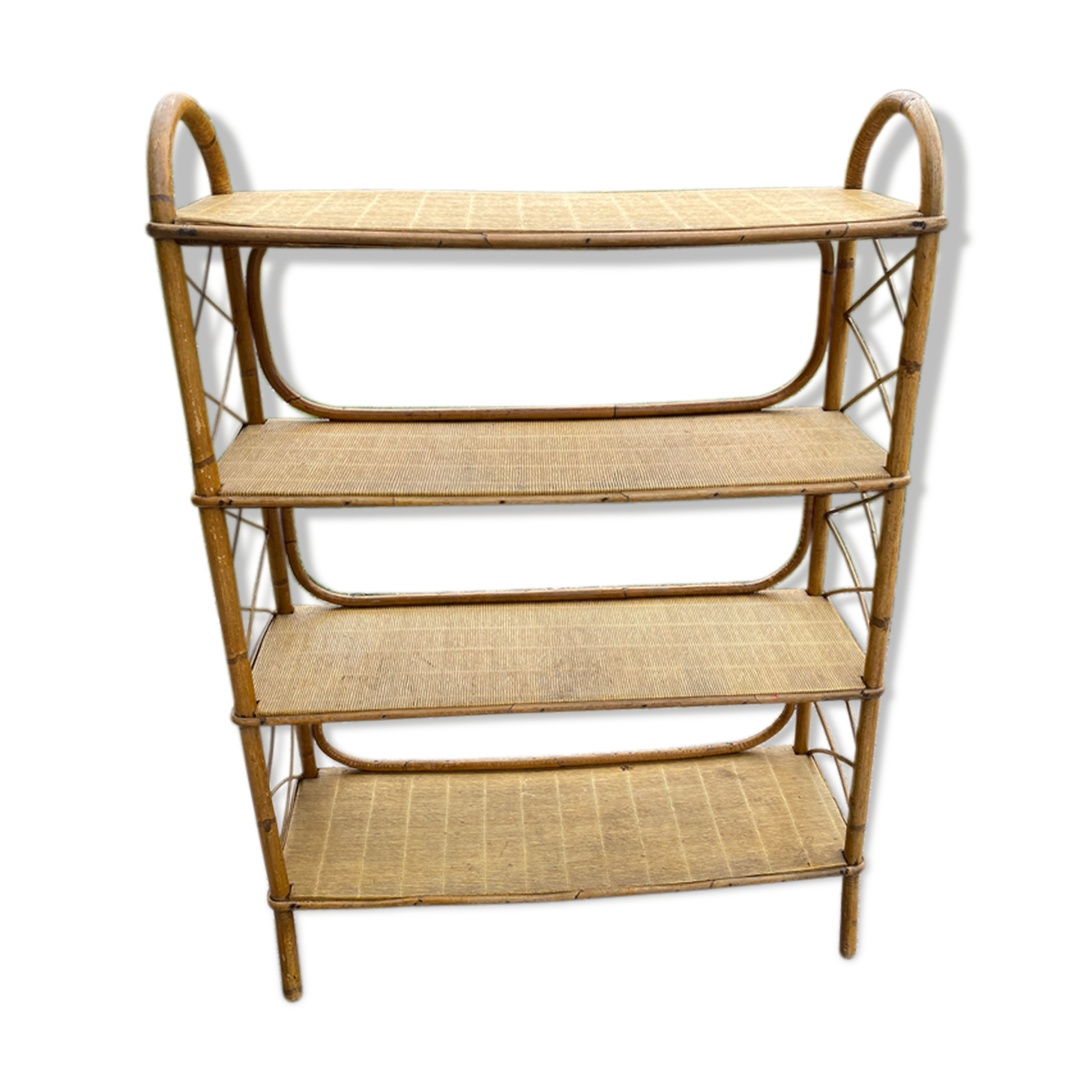 Vintage rattan shelf