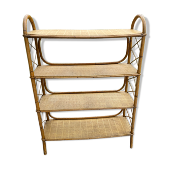 Vintage rattan shelf