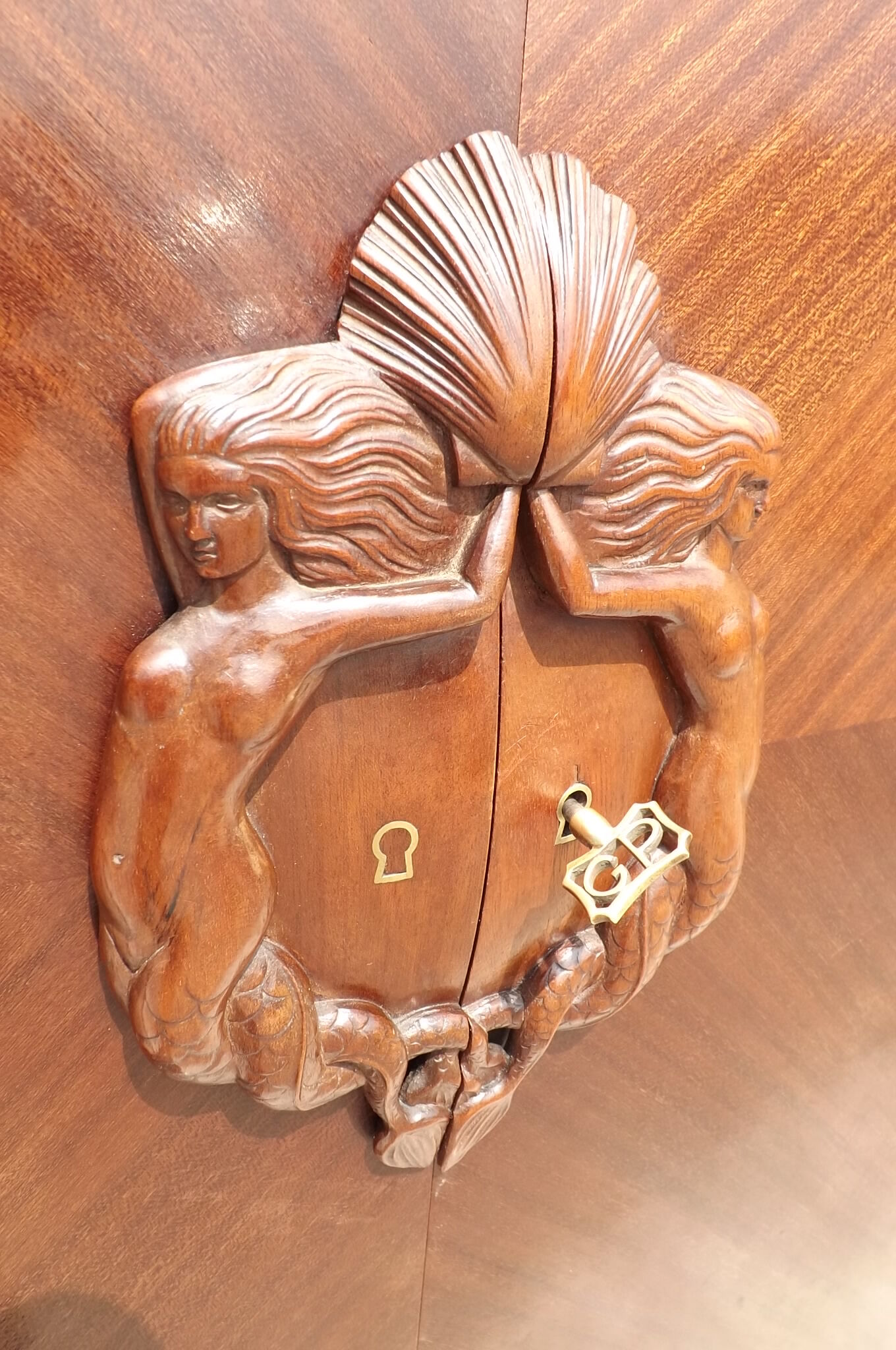 Mahogany wardrobe by Gaston Poisson art deco 1930