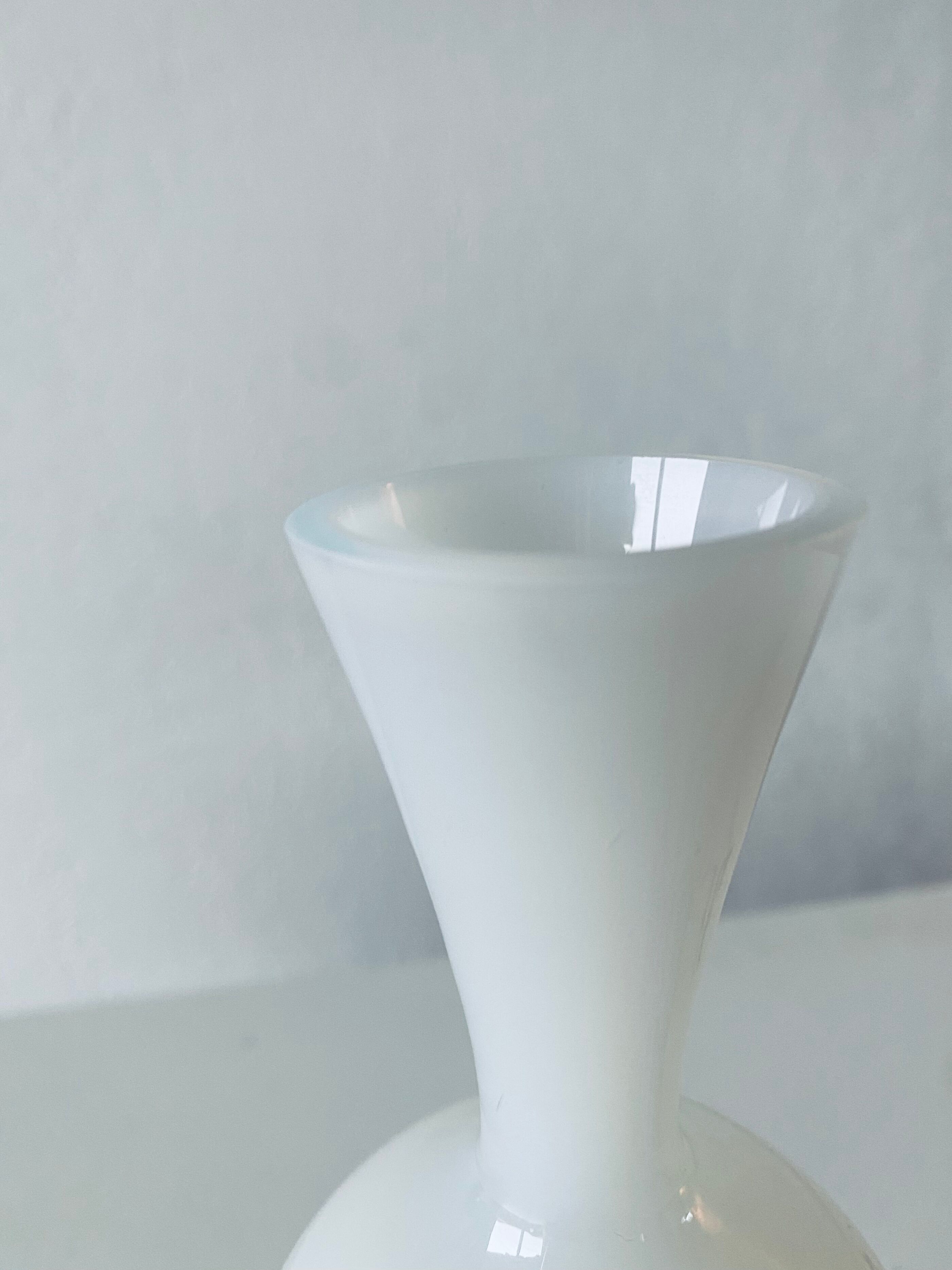 Antique vase in white opaline