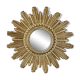 Miroir soleil bombé, golden resin, 1960