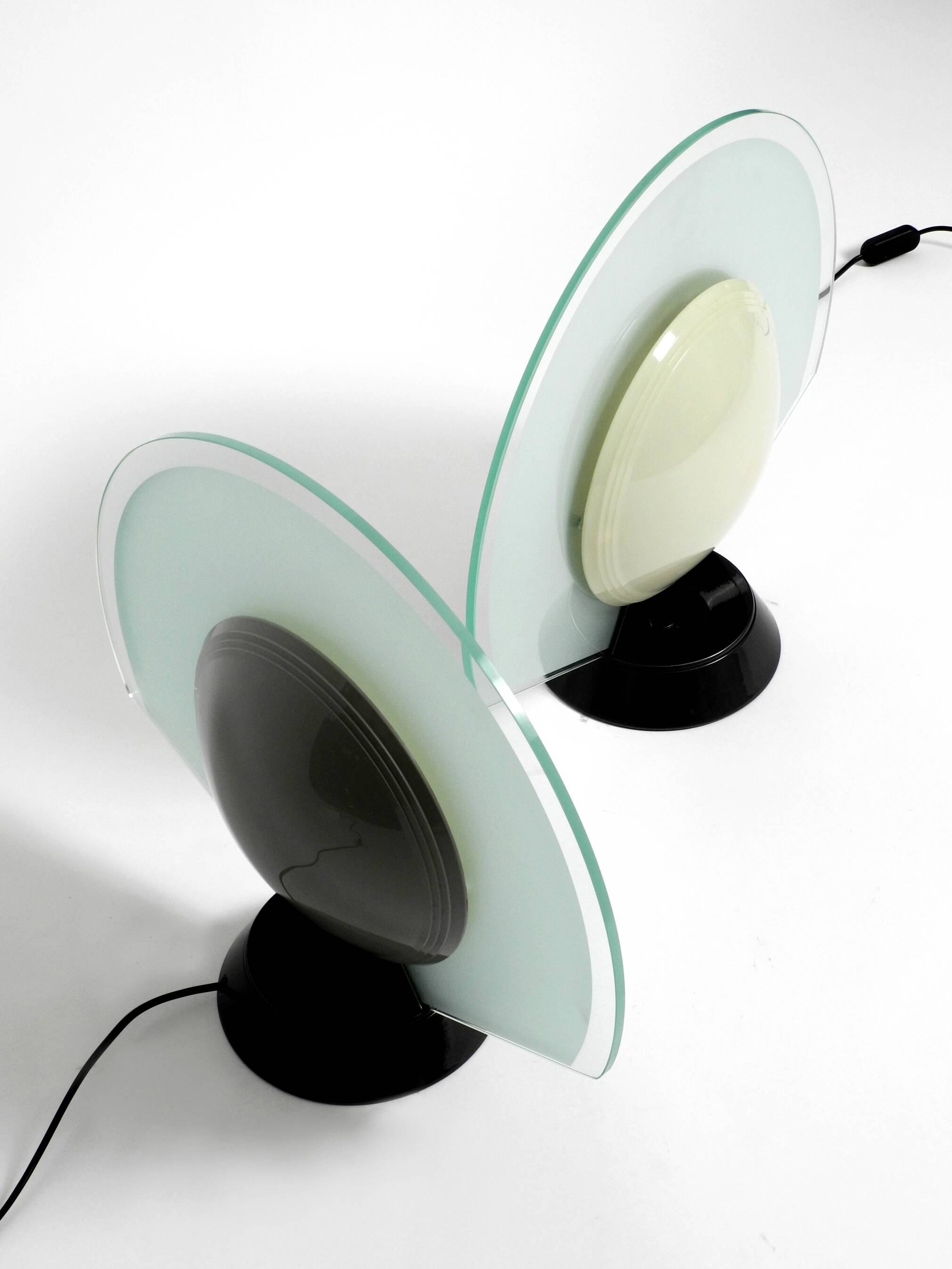 Pair of 1980s table lamps by Pier Giuseppe Ramella for Arteluce model Tikal