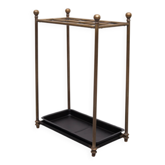 Rectangular Brass And Cast Iron Umbrella Stand. French. Circa 1900