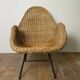 Mid-century wicker armchair