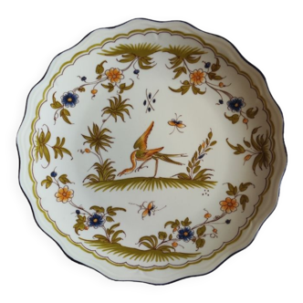 Assiette reproduction vieux moustier 18e siècle