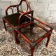 Vintage rattan phone cabinet