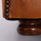 Sheepskin Leather pouf or Ottoman with storage 1970s
