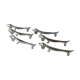 Series of 6 door metal knife dog
