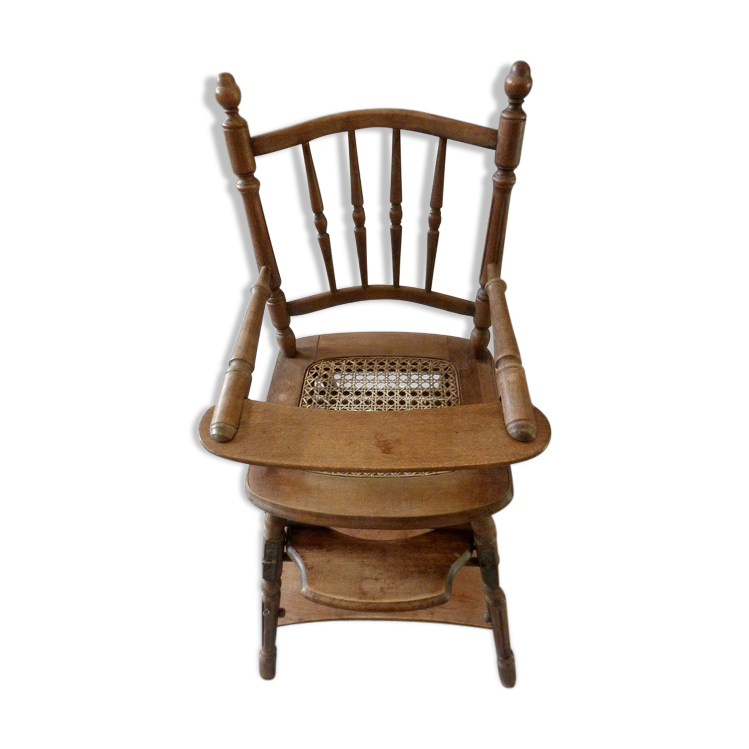 Chaise haute cannée