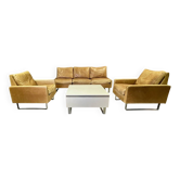 Ensemble de canapés en cuir COR (un canapé, deux fauteuils, une table basse)