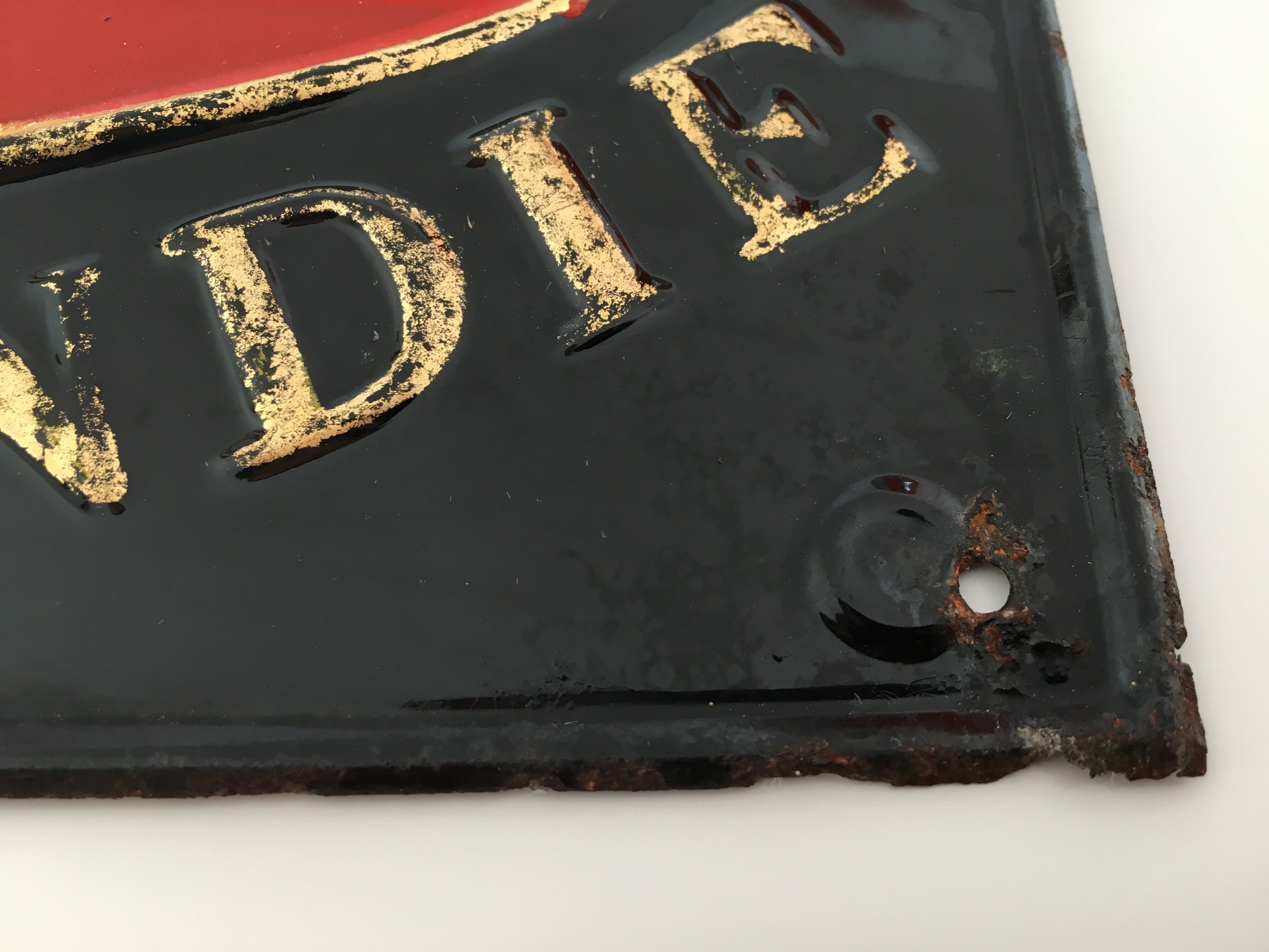 Antique enamelled plate 1900